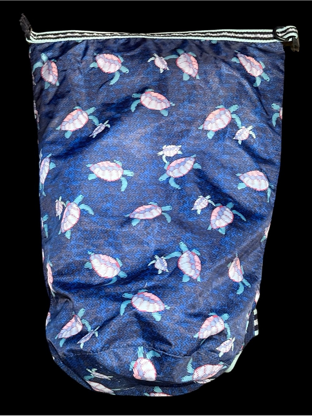 Vera Bradley ReActive Roll/Clip Closer Wet Bag Sea Turtles Coral Navy Blue Beach